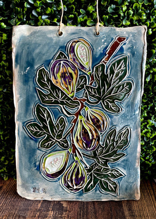 Fig Wall Plaque - Painted Bayou