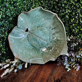 Giant Salvia Leaf Platter - Painted Bayou