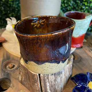 Handleless Coffee Mug (pinch mug) - Painted Bayou