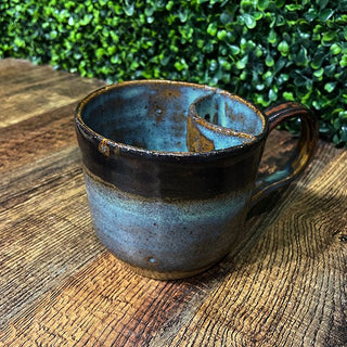 Large Handcrafted Coffee Mug - Painted Bayou