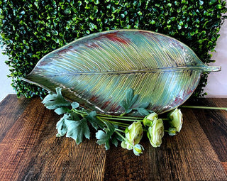 Leaf Platter - Painted Bayou