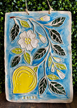 Lemon Wall Plaque - Painted Bayou