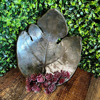 Medium Fig Leaf Bowl - Painted Bayou